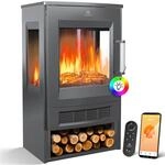 KESSER&reg; Elektrokamin mit Heizung Panorama-Sichtfenster Heizl&uuml;fter 9