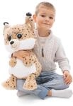 NICI GLUBSCHIS Kuscheltier Luchs Lenzo 45cm &ndash; beige &ndash; Weiches Pl&uuml;schtier &ndash;