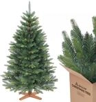 SALCAR 150cm K&uuml;nstlicher Weihnachtsbaum mit Holzst&auml;nder, PE+PVC Tannenbaum,