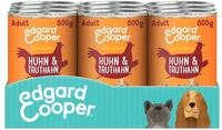 Edgard Cooper Nassfutter f&uuml;r Hunde Huhn Truthahn, 800g x 6, Hundefutter Nass