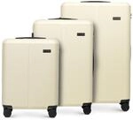 WITTCHEN Stripes Line Kofferset 3-teilig | ABS-Hartschalenkoffer, 4 Rollen 360&deg; 