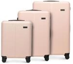WITTCHEN Stripes Line Kofferset 3-teilig | ABS-Hartschalenkoffer, 4 Rollen 360&deg; 