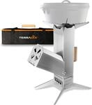 TERRADIX&reg; Raketenofen Campinggrill Edelstahl - kochen, braten, grillen - komplett