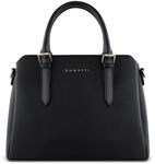 bugatti Ella Handtasche Damen, Bowling Bag mittel in Saffiano-Art aus Kunstleder,