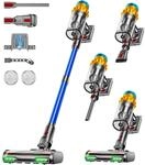 AIDTIPS Akku Staubsauger, 50KPA/600W/70Mins Staubsauger Kabellos mit Selbststehend,