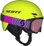 Scott Kinder Keeper 2 Skihelm + Witty Skibrille Set, neon Yellow, S | 51-55CM