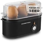 GOURMETmaxx Eierkocher f&uuml;r 3 Eier | Egg Boiler mit Eierstecher im Messbecher | Egg