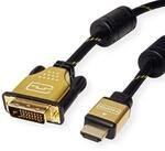 ROLINE GOLD Monitorkabel DVI-HDMI, ST-ST, (24+1) dual link, 2 m