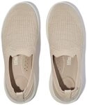 FitFlop Superq Knit Slip-Ons-Sneaker f&uuml;r Damen, Stone Beige Platino, 40 EU