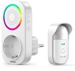 TECKNET Funkklingel Batterielose, IP65 Funkklingel aussen Wasserdicht,