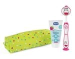 Chicco Kinderzahnb&uuml;rste und Zahnpasta Set, mit praktischem Case, Set enth&auml;lt