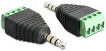 DELOCK Adapter Terminalblock > Klinke 3,5mm Stecker 4 Pin