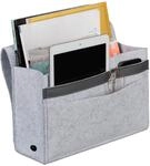 elaxdays Betttasche Filz, hellgrau