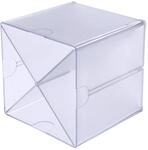 Deflecto Aufbewahrungsbox Cube, 4 F&auml;cher mit X-Trennung, 153 x 153 x 153 mm, aus