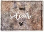 Astra Flauschige Sauberlaufmatte weich - Pure & Soft - Hello Welcome 50 x 70 cm -