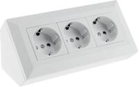 ChiliTec Steckdosenblock Ecksteckdose 3-Fach Mehrfachsteckdose 230V f&uuml;r K&uuml;che B&uuml;ro