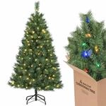SALCAR K&uuml;nstlicher Weihnachtsbaum mit Beleuchtung 150 cm | 1,5 m kleiner Tannenbaum