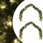 vidaXL Weihnachtsgirlande mit 600 LEDs 2 pcs Gr&uuml;n PVC, Elegante...