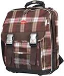 Take it easy - PLAID Braun / Pink(Brown/Pink - LONDON - Schulrucksack Ranzen eckig