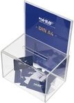 HMF 46916 Acryl Spendenbox mit Blatteinschub | 22 x 15 x 15 cm | DIN A4 |...