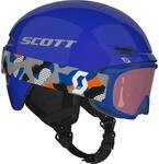 Scott Kinder Keeper 2 Skihelm + Witty Skibrille Set, Blue-Grey, S | 51-55CM