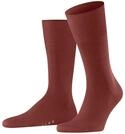 FALKE Herren Socken Airport M So Wolle Baumwolle einfarbig 1 Paar, Rot Brick 8408,