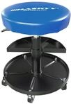 HASKYY Werkstatthocker Rollhocker | H&ouml;he 430-580mm I Sitz Geleinlage 