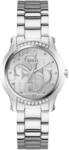 GUESS Damen Armbanduhr GT Annette mit Zirkonia, silberfarbenes Edelstahlarmband,