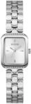 Guess Damen Armbanduhr GB ISLA mit Zirkonia, silberfarbenes Edelstahlarmband, Mineral
