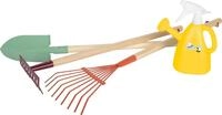 small Foot Gartenwerkzeug-Set mit Gie&szlig;kanne &bdquo;Tiny Garden, Gartenset mit 2-in-1