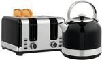 HOMCOM Wasserkocher Toaster Set Edelstahl 2200 W 1,7L Wasserkocher mit UK