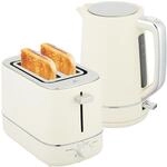 HOMCOM Wasserkocher Toaster Set 2200 W 1,7L Wasserkocher, 2 Scheiben Toaster, 6