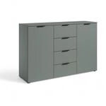 LINZ Kommode in Salbei - Modernes Sideboard mit viel Stauraum - 135 x 90 x 40 cm