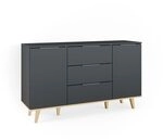Vicco Kommode Nautica, Anthrazit, 138 x 82 cm, zur Aufbewahrung von Kleidung und