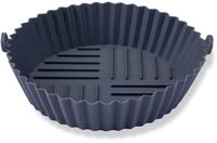 Fackelmann Silikonform f&uuml;r Hei&szlig;luftfritteuse &ndash; &Oslash;15 cm, Rund, Aschgrau, f&uuml;r