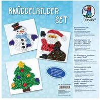 Ursus 21290004 - Kn&uuml;ddelbilder Set, Weihnachten, ca. 22,5 x 22,5 cm, 300 g/qm, 6