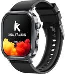 Knauermann PRO 4 (2026) Eckig Schwarz - EKG Gesundheitsuhr mit Blutdruck, Puls und