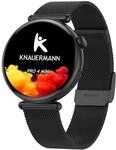 Knauermann PRO 4 MINI (2026) Rund Schwarz - EKG Gesundheitsuhr Blutdruck, Puls und