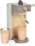 small Foot Kaffeemaschinen-Set grau &bdquo;Tasty aus Holz, mit Kaffeecoins und