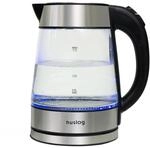 Huslog Wasserkocher Glas mit Innenbeleuchtung, 1,7 l, 2200 W, Silber 