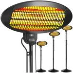 tectake&reg; Infrarot Heizstrahler, Heizl&uuml;fter mit Standfu&szlig; oder Wandmontage,