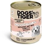 Dogs'n Tiger Gr&uuml;nschnabel Nassfutter Hund, Huhn, Reis & Gem&uuml;se, 6X 800g
