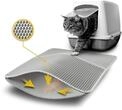 lionto Katzenstreumatte f&uuml;r Katzentoilette, Bienenwabe, 61 x 38 cm, Grau