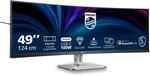 Philips 49B2U5900C - 49 Zoll DQHD Curved Monitor, RJ45, h&ouml;henverstellbar,