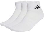 adidas Unisex Cushioned Sportswear Ankle Socks 3 Pair Pack, white/white/black, 34-36