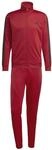 adidas Herren SPORTSWEAR BASIC 3 STRIPES TRICOT TRACKSUIT, active maroon, M
