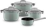 WMF Fusiontec Mineral Pro, 4-teiliges Topf-Set, langlebiges, kratzfestes Material,