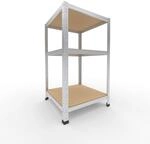 shelfplaza Home 100x60x60 cm Schwerlastregal in verzinkt mit 3 B&ouml;den und 175 kg