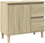 vidaXL Badschrank, Badezimmerschrank mit Stauraum Metallf&uuml;&szlig;e,