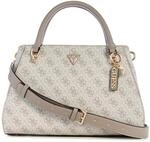 GUESS Handtasche Umh&auml;ngetasche Noelle II Luxury Satchel Dark Taupe Logo